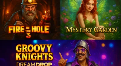 Лучшие новинки слотов 2025: Fire in the Hole 3, Mystery Garden, Groovy Knights Dream Drop